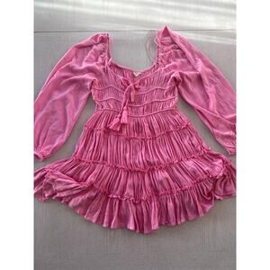 Chelsea & Violet Hot Pink Mini Dress Barbiecore Baddie Elle Woods